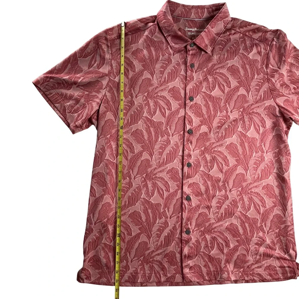 Tommy Bahama IslandZone XL Jacquard Tropical Leaf Button Front Shirt - Picture 5 of 11